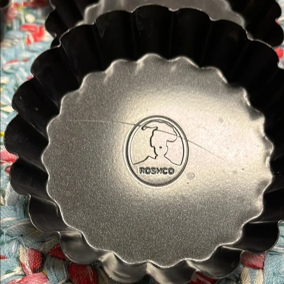 Roshco Black Tart Pan Set of 6 - Picture 6 of 6